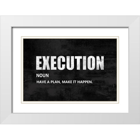 Execution on Black White Modern Wood Framed Art Print with Double Matting by MacDowell, Jamie