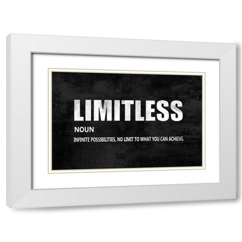 Limitless on Black White Modern Wood Framed Art Print with Double Matting by MacDowell, Jamie