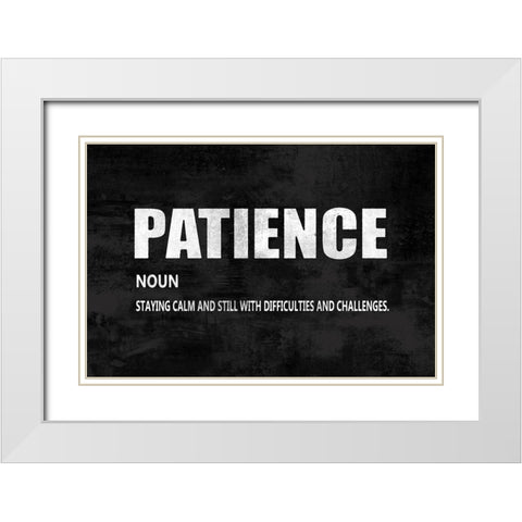 Patience on Black White Modern Wood Framed Art Print with Double Matting by MacDowell, Jamie