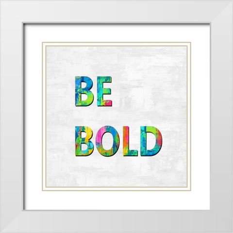 Be Bold in Color White Modern Wood Framed Art Print with Double Matting by MacDowell, Jamie