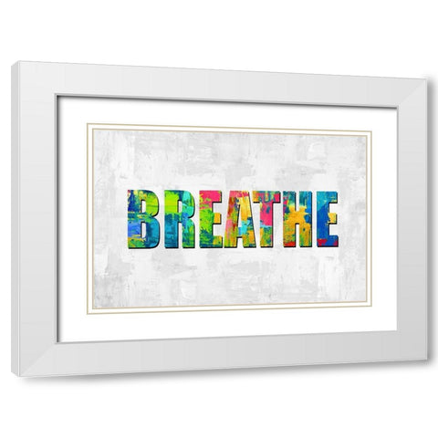 Breathe in Color White Modern Wood Framed Art Print with Double Matting by MacDowell, Jamie