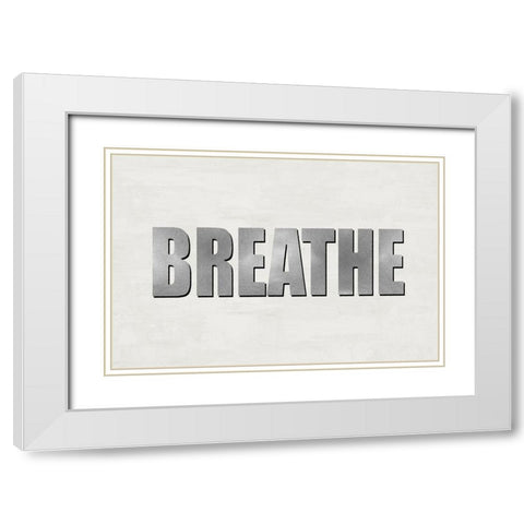 Breathe White Modern Wood Framed Art Print with Double Matting by MacDowell, Jamie