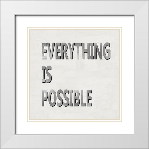 Everything is Possible White Modern Wood Framed Art Print with Double Matting by MacDowell, Jamie