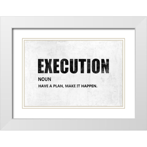 Execution  White Modern Wood Framed Art Print with Double Matting by MacDowell, Jamie