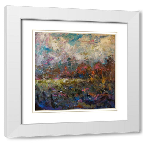 Nestled Trees White Modern Wood Framed Art Print with Double Matting by Foster, Joseph Marshal