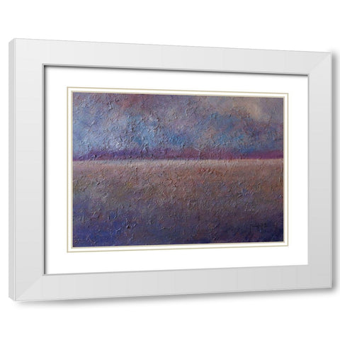 Blue Horizon White Modern Wood Framed Art Print with Double Matting by Foster, Joseph Marshal