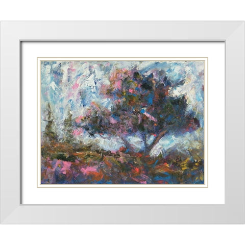 Pastel Tree II White Modern Wood Framed Art Print with Double Matting by Foster, Joseph Marshal