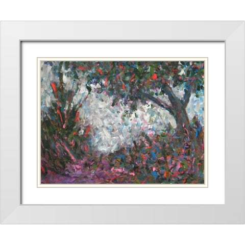Pastel Tree III White Modern Wood Framed Art Print with Double Matting by Foster, Joseph Marshal