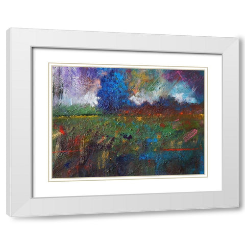Landscape I White Modern Wood Framed Art Print with Double Matting by Foster, Joseph Marshal