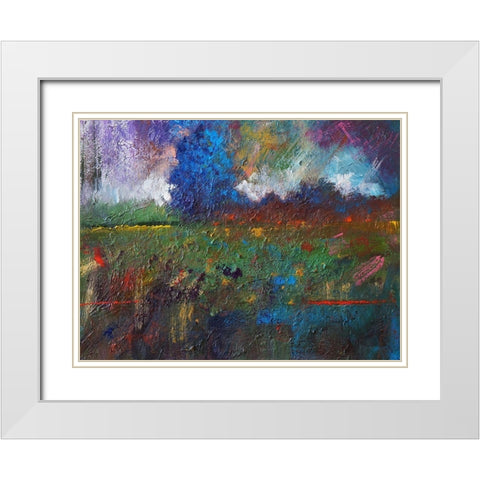 Landscape I White Modern Wood Framed Art Print with Double Matting by Foster, Joseph Marshal