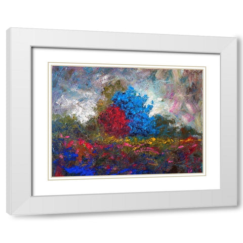 Landscape II White Modern Wood Framed Art Print with Double Matting by Foster, Joseph Marshal