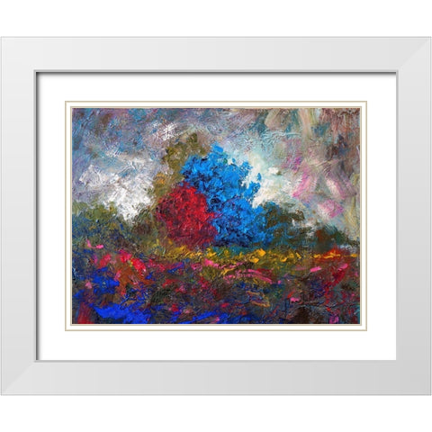 Landscape II White Modern Wood Framed Art Print with Double Matting by Foster, Joseph Marshal