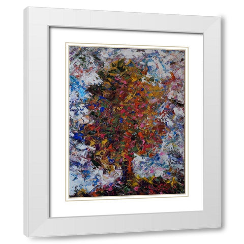 Tree I White Modern Wood Framed Art Print with Double Matting by Foster, Joseph Marshal