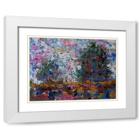 Landscape V White Modern Wood Framed Art Print with Double Matting by Foster, Joseph Marshal