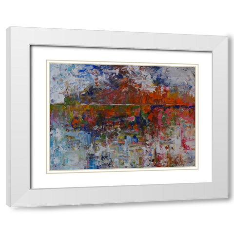 Horizon I White Modern Wood Framed Art Print with Double Matting by Foster, Joseph Marshal