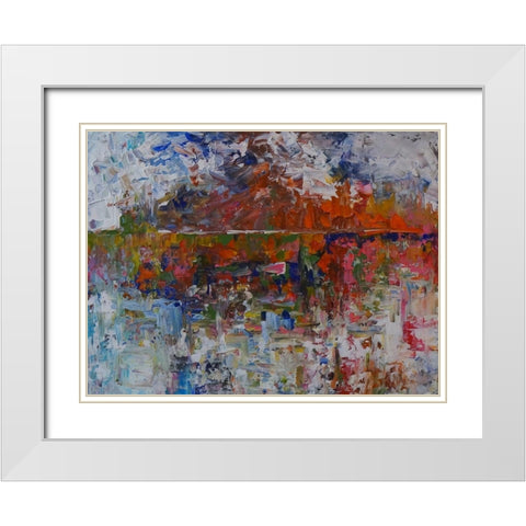 Horizon I White Modern Wood Framed Art Print with Double Matting by Foster, Joseph Marshal