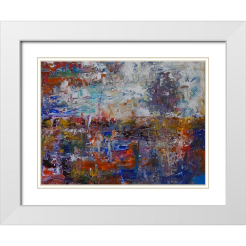 Horizon II White Modern Wood Framed Art Print with Double Matting by Foster, Joseph Marshal