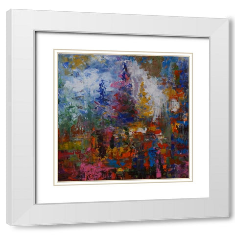 Horizon III White Modern Wood Framed Art Print with Double Matting by Foster, Joseph Marshal