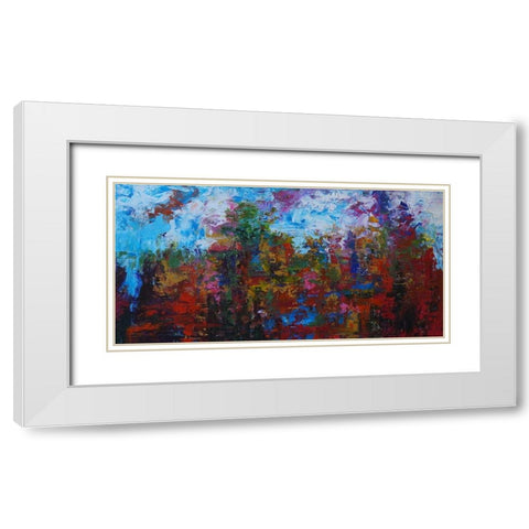 Horizon IV White Modern Wood Framed Art Print with Double Matting by Foster, Joseph Marshal