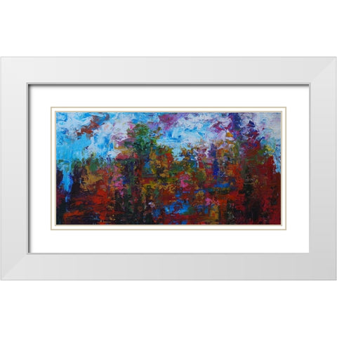 Horizon IV White Modern Wood Framed Art Print with Double Matting by Foster, Joseph Marshal