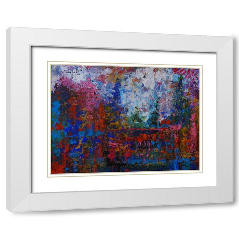 Horizon V White Modern Wood Framed Art Print with Double Matting by Foster, Joseph Marshal