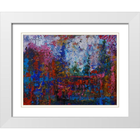 Horizon V White Modern Wood Framed Art Print with Double Matting by Foster, Joseph Marshal
