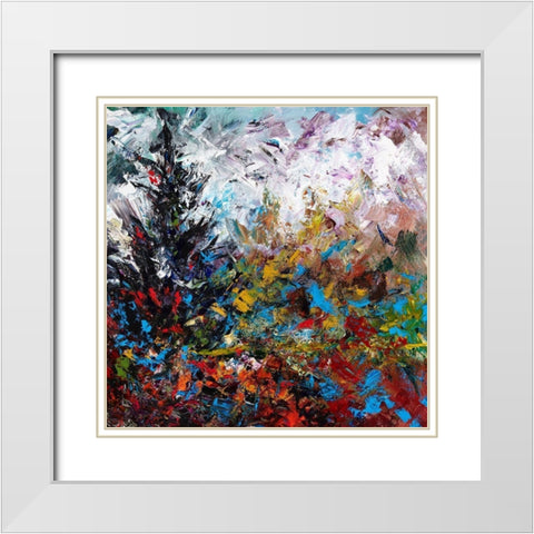 Colorful Winter White Modern Wood Framed Art Print with Double Matting by Foster, Joseph Marshal