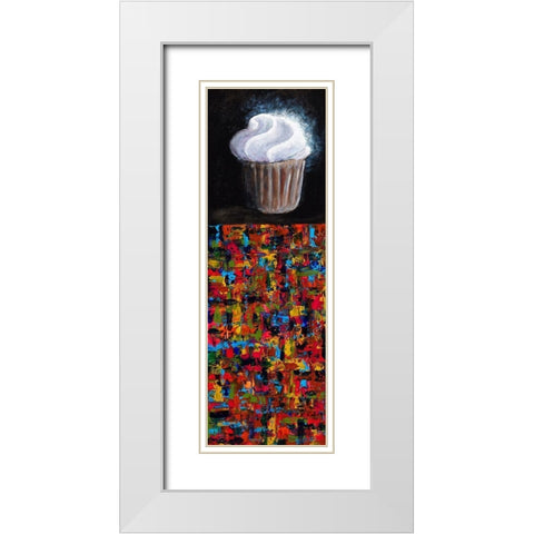 CupCake White Modern Wood Framed Art Print with Double Matting by Foster, Joseph Marshal