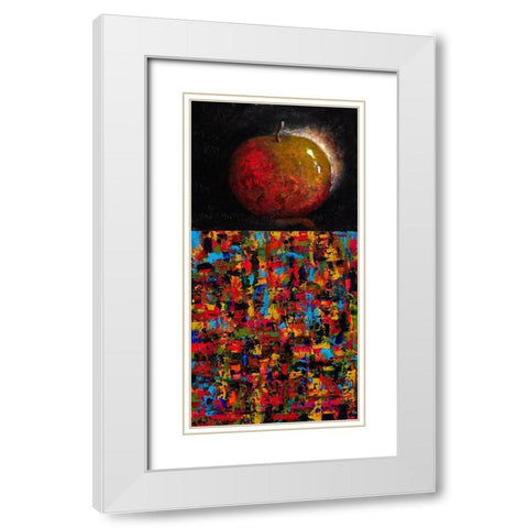 Apple White Modern Wood Framed Art Print with Double Matting by Foster, Joseph Marshal