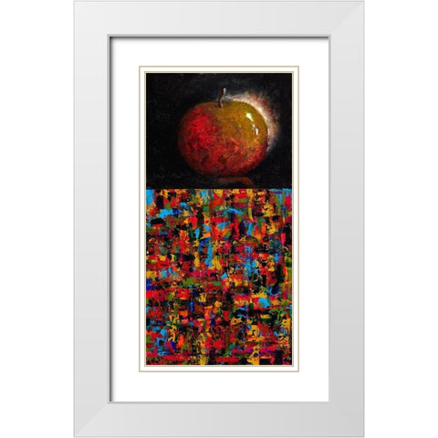 Apple White Modern Wood Framed Art Print with Double Matting by Foster, Joseph Marshal