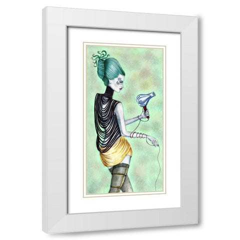 Beauty Blowout White Modern Wood Framed Art Print with Double Matting by Goddess, Jami