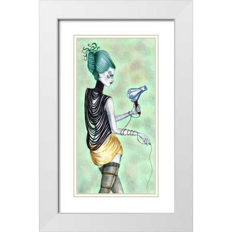 Beauty Blowout White Modern Wood Framed Art Print with Double Matting by Goddess, Jami