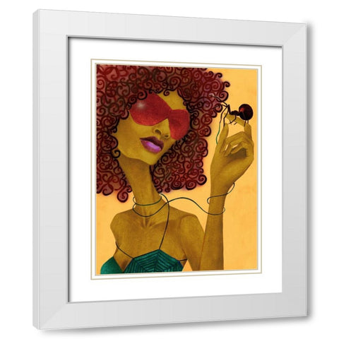 Black Widow White Modern Wood Framed Art Print with Double Matting by Goddess, Jami