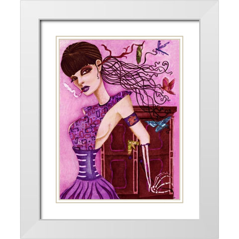 Cassandras Closet White Modern Wood Framed Art Print with Double Matting by Goddess, Jami