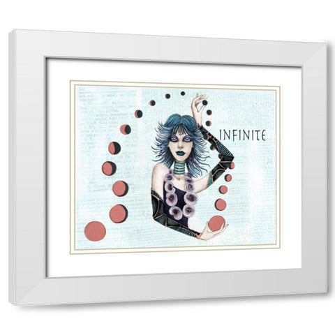Jupiter White Modern Wood Framed Art Print with Double Matting by Goddess, Jami