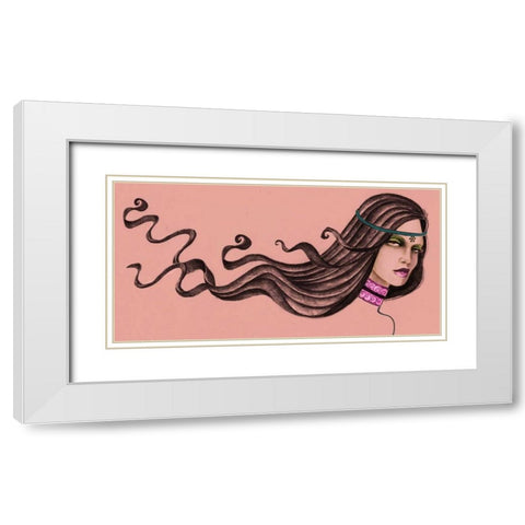 Pink Soul I White Modern Wood Framed Art Print with Double Matting by Goddess, Jami