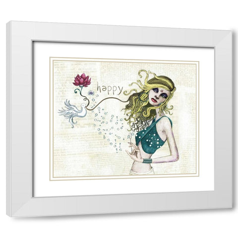 Pure White Modern Wood Framed Art Print with Double Matting by Goddess, Jami