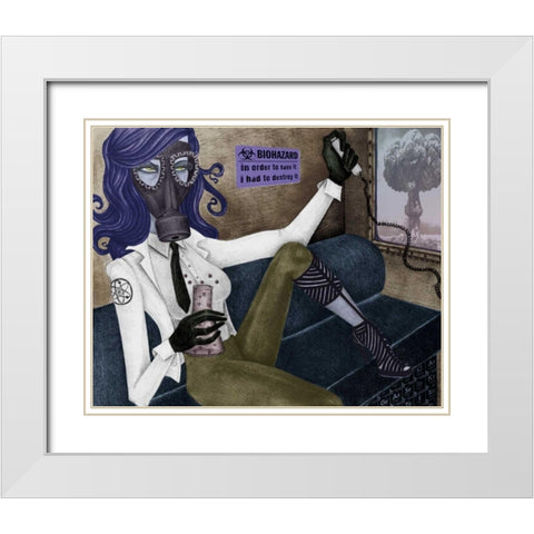 The Scientist White Modern Wood Framed Art Print with Double Matting by Goddess, Jami