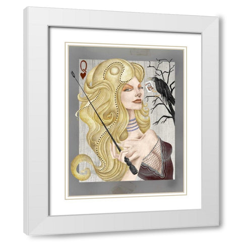 Summer White Modern Wood Framed Art Print with Double Matting by Goddess, Jami