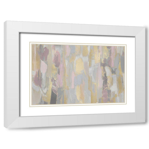 Revelation Pink Blush White Modern Wood Framed Art Print with Double Matting by Martin, Jennifer