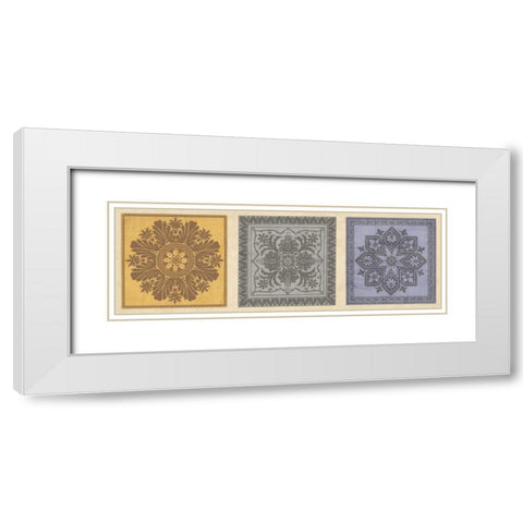 Classical Tiles II White Modern Wood Framed Art Print with Double Matting by Oliver, Jenny
