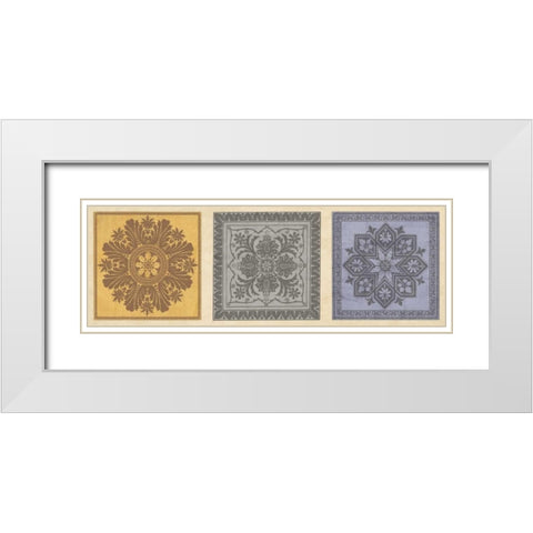Classical Tiles II White Modern Wood Framed Art Print with Double Matting by Oliver, Jenny