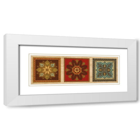 Classical Tiles III White Modern Wood Framed Art Print with Double Matting by Oliver, Jenny