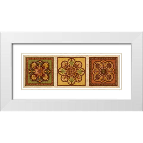 Classical Tiles IV White Modern Wood Framed Art Print with Double Matting by Oliver, Jenny