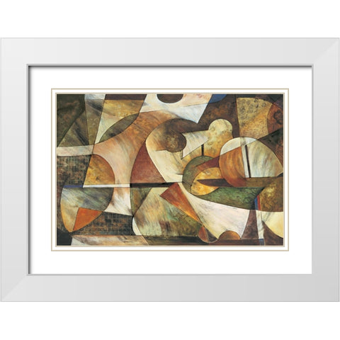 Movement II White Modern Wood Framed Art Print with Double Matting by Parsons, Jonathan