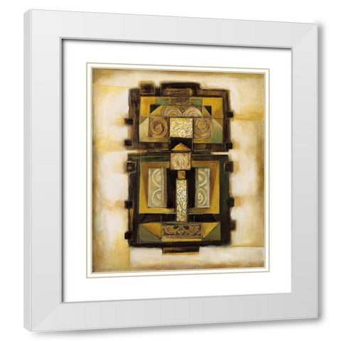 Patterns I White Modern Wood Framed Art Print with Double Matting by Parsons, Jonathan