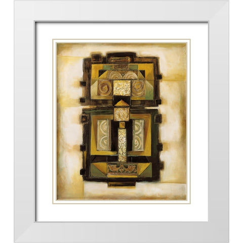 Patterns I White Modern Wood Framed Art Print with Double Matting by Parsons, Jonathan