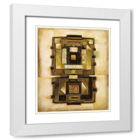 Patterns II White Modern Wood Framed Art Print with Double Matting by Parsons, Jonathan