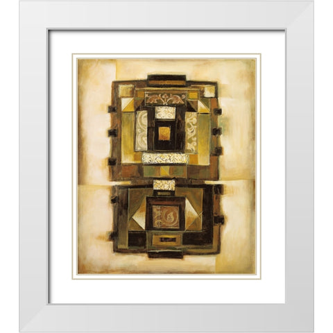 Patterns II White Modern Wood Framed Art Print with Double Matting by Parsons, Jonathan