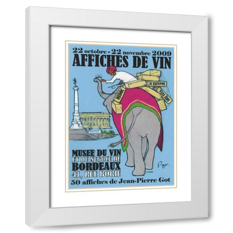 Retour des Indes White Modern Wood Framed Art Print with Double Matting by Got, Jean-Pierre